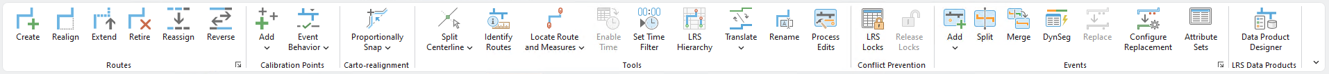 Location Referencing tab in ArcGIS Pro Location Referencing tab in ArcGIS Pro